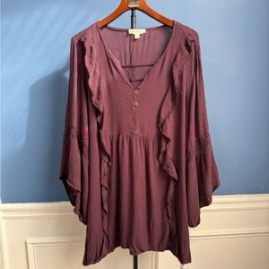 Aveology Deep Purple Ruffle dress